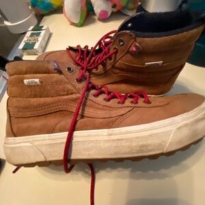 Vans M T E Hi Top sneakers brown leather size 10
